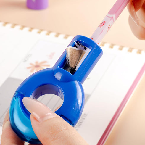 6 Pack, 2-in-1 Mr. Pen- Manual Pencil Sharpener & Eraser, Manual Sharpeners, Multicolored Sharpener with Eraser Fun