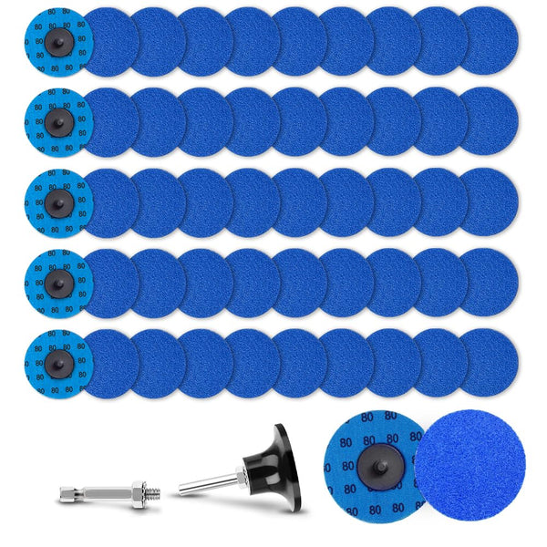 Linkiblock 50Pcs 3 inch R-Type Quick Change Zirconia Surface Conditioning Sanding Discs Set