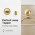 Alaviitsi 0.68 Inch 2 Pack, 1/4-27 Brass Lamp Finial Golden Ball Thread Solid Brass Lamp Knob Topper for Vintage Table