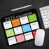Amakoo 2025 (9.5 7.9 Inch) Calendar Mouse Pad, Gaming Rectangle Mousepad for Computer Laptop Non-Slip Rubber Desk