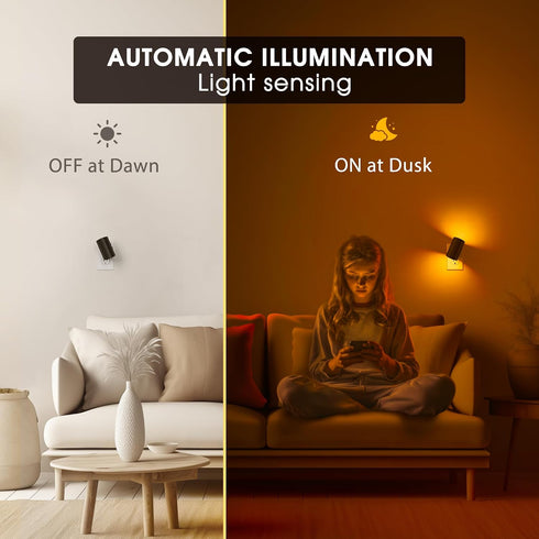 10-Color Kids,180 Gift-2 Pack Briignite Night Lights Plug into Wall, Changing RGB Night Light for Rotatable Plug