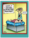 NobleWorks Big Funny Get Well Card, Jumbo Feel Better Soon from All of Us, 8.5 x 11 Inch, Hospital Theme