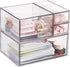 Makeup Drawer Organizer with 4 Drawers, Desk Storage for Office, Bathroom, Bedroom, Jewelry, and Stationery