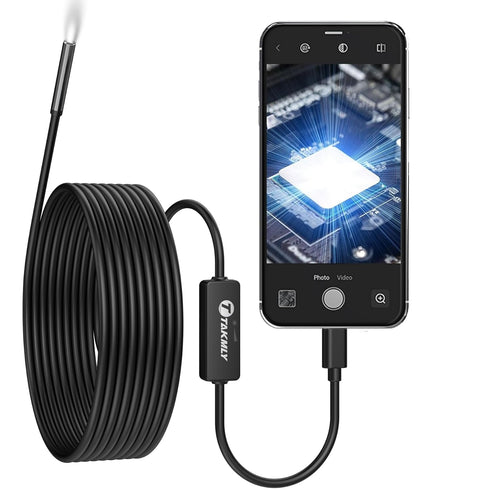 USB C Endoscope Inspection Snake Camera, 5.5 mm Waterproof Borescope for iPhone and OTG Android Phone, 16.4 Ft Cord