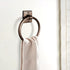 7-Inch Hammered Monarch Abode Bathroom Towel Holder Round Antique Copper Bathroom Hand Towel Holder for Bathrooms Wall