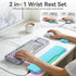 KONDOUND 2-in-1 Set, Heated Wrist Rest Ergonomic Memory Wrist Pad with RGB Lights and Non-Slip Base, Keyboard Mouse