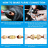 PATIKIL Pipe Extension Joint Connector Set: 4Pcs Free Welding AC Copper Pipe Coupling Adapter Fittings for Refrigeration