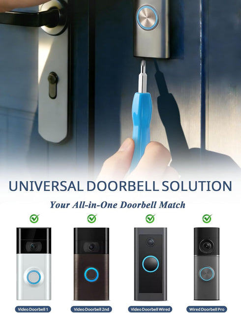 T6 T15 20Pcs Reset, Doorbell Screwdriver Replacement Kits, Double-Ended Torx Video Doorbell Camera Screwdriver
