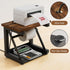 Label Holder for Thermal Printer, Heavy Duty Metal Label Holder for Rolls and Fan-fold Labels, Desktop Printer