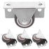 Beaupretty 4pcs 1.2-inch Small TPR Fixed Furniture Casters with Metal Top Plate