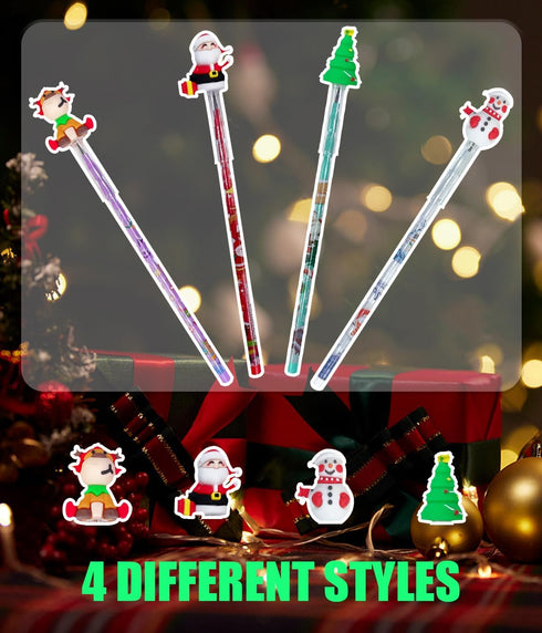 Christmas Mechanical Pencils for Kids Bulk 36 Pack Retractable Christmas Push Pencils for Students with Christmas Tree Santa Claus Snowman Elk for Party Favors Stocking Stuffers Classroom Rewards by PartyGalore