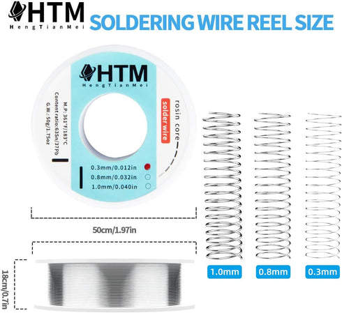 63/37 Rosin Core Tin Lead Solder Wire 0.3mm 50g for Electrical Soldering