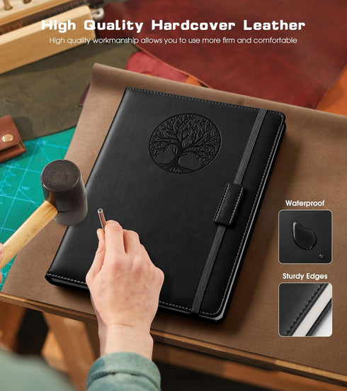 Lined Journal Notebook for Women and Men, 256 Pages, B5 Large Hardcover Leather for Writing, Travel, Business