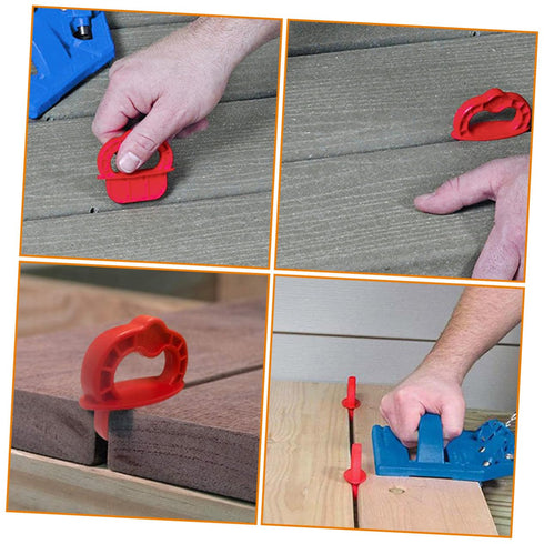 OSALADI 12pcs Decking Board Spacers, Plastic Decorative Nails for Deck Board Spacer Guide