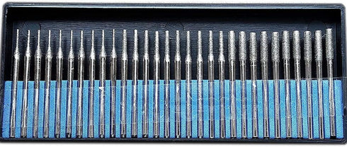 Drilax Diamond Drill Bits for Glass, Sea Glass, Gemstones & Jewelry – 30-Piece Set (1mm, 2mm, 3mm)