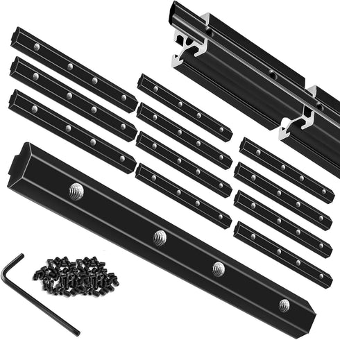 12pcs 4040 Straight Connector Corner Bracket Joint Plate, T-Slotted Accessories with Screws for 4040 Aluminum Profile