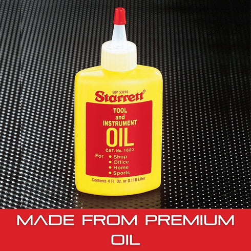 4 oz 1620 Starrett Tool and Instrument Oil - Extra-Fine Lubricant - Ideal for Measuring Tools, Precision Instruments