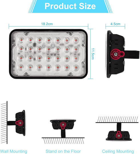 Indmird 2 Pack 50W RGB Flood Light, RGB Color Changing Floodlight, Smart RGB Floodlight with Remote Control, for Club