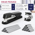 Metal Stapler Heavy Duty 50 Sheet Capacity with 1750 Staples and Staple Remover, Full Strip Staplers for Desk, No Jam, Non-slip Office Stapler with Staples for Office & Classroom, Black by Swihauk