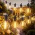 Outdoor String Patio Lights 100FT 50 LED String Lights Waterproof Connectable Shatterproof