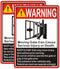 Moving Gate Sign, Can Cause Serious Injury or Death, 10"x 7" Warning Sign, 2 Pack