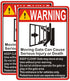 Moving Gate Sign, Can Cause Serious Injury or Death, 10"x 7" Warning Sign, 2 Pack