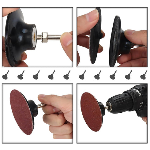 3 Inch 1/4" Tools,2 Pack Quick Change Disc Pad Holder with Shank for Sanding Discs Polishing, Surface Preparation,Die