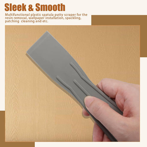 suiwotin 6pcs Set 1.5 Inch Spackling, Flexible Plastic Putty Knife - Wide Scraper for Wall Repair, Drywall Taping