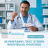 25 Pack 10ng/mL Fentanyl Test Strips: Individual Pouches Rapid Response Fentanyl Testing Kit for Powder Pills Urine