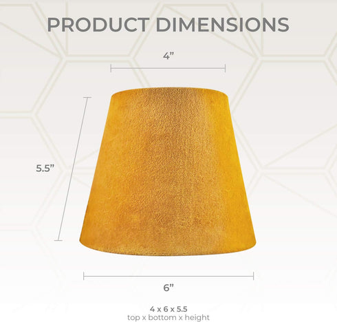 CS-1107-6MU 4 6 5.5, Royal Designs, Inc. Velvet Empire Chandelier Shade, x x Mustard