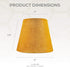 CS-1107-6MU 4 6 5.5, Royal Designs, Inc. Velvet Empire Chandelier Shade, x x Mustard