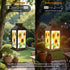 RAINFALLARING 1 Pack Solar Lights Outdoor Sunflowers Bouquet Watercolor Hand Painted Garden Hanging Solar Powered