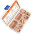 Copper Washers - 150PCS Assortment Kit with 8 Sizes Copper Metric Sealing Flat Washers