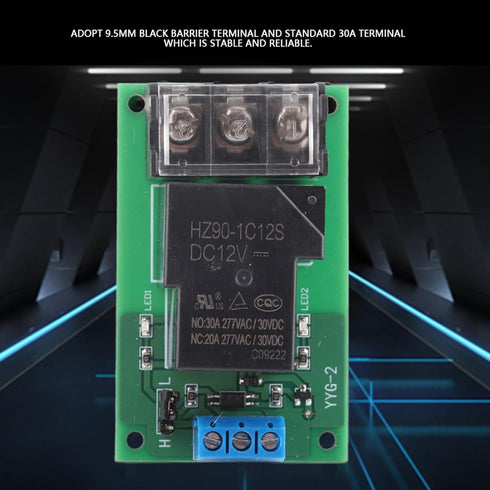 12V Relay Module High Power One Way Relay Board, High/Low Level Trigger with Optical Isolation, 30A YYG-2