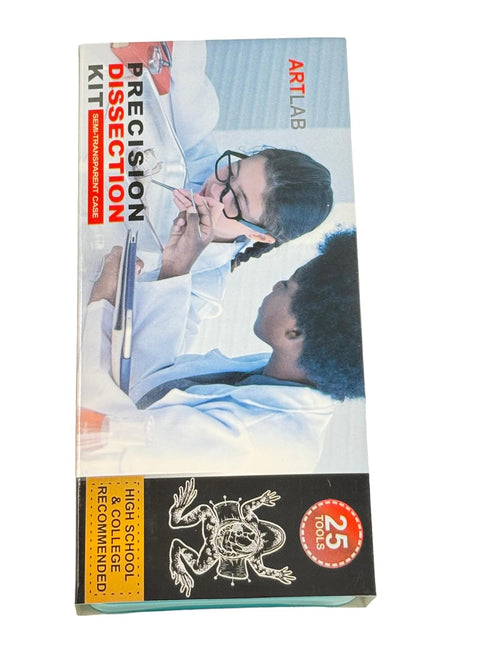 ArTLaB Premium 25 Piece Dissection Kit, Stainless Steel Biology Instruments with Scalpel Handle, Blades & T-Pins