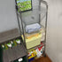 Wensdr 4 39 Inches 4 Tier Kitchen Bathroom Storage Rolling Cart Tall Slim Utility Rolling Shelf Cart with Universal