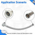 VINTEX Toilet Connector Plumbing Kit, Complete Toilet Set Valve with 12" Long Stainless Steel Connector Hose