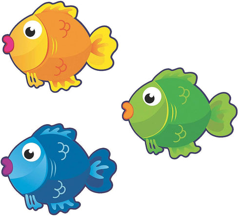 Fun Express Bulletin Board Cutouts - Fish - 48 Pieces - VBS Vacation Bible School Supplies/Decor - Educational and Learning Activities for Kids by Fun Express