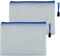 KKUADCEHI 2 PCS Mesh Zipper Pouch Bags, Plastic Water-Resistant File Bags, for Office,