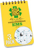 Rite in the Rain Weatherproof EMS Notebook, 3" x 5", Yellow Cover, Vital Stats Pages, 3 Pack (No. 112-3)