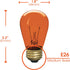 S14 Bulb, E26 130V, (12 Pack) Xtricity Incandescent Edison Light String Light Replacement, Medium Base, Amber