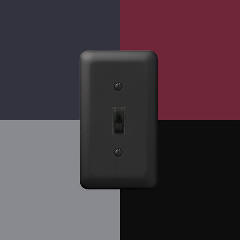 Amerelle 935RRBK Devon Wallplate, 2 Rocker, Steel, Black, 1-Pack