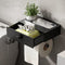 VOLDRA Toilet Paper Holder with Shelf Black Wipes Dispenser for Bathroom Toilet