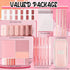 Janlaugh 38 Pcs Aesthetic College School Supplies, Pen Case, Sticky Notes, Gel Pens, Highlighters, Pink Color