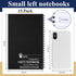 Lewtemi 15 Pack Small Left Handed Notebooks - 8" x 5", 50 Sheets, College Ruled, Black Wire Bound for Lefties