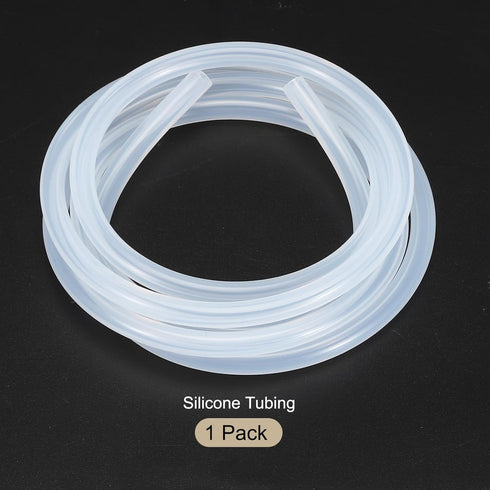1m(3.3ft) Clear Silicone Tubing, 2.5mm(0.1") ID x 5.6mm(0.22") OD for Pump Siphoning, Draining, Irrigation, Brewing