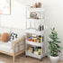 5-Tier Sywhitta Plastic Rolling Utility Cart with Handle, Multi-Functional Storage Trolley for Office, Living Room