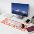 Pink Strawberry and White Flower Gaming Mouse Pad, Extended Large 31.5 x 11.8 Inch