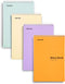 Mintra Office Steno Book, Pastel Colors, 4 Pads/Pack, Gregg Ruled, 6inx9in, 70 Sheets