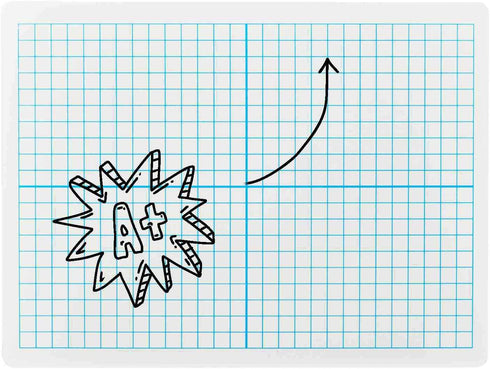 Pack of 25 Dry Erase Lapboards with Grid Lines, 9x12 Graph Whiteboard Set for Student Classroom Learning